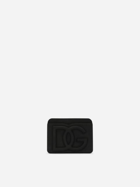 Rubber card holder with embossed logo