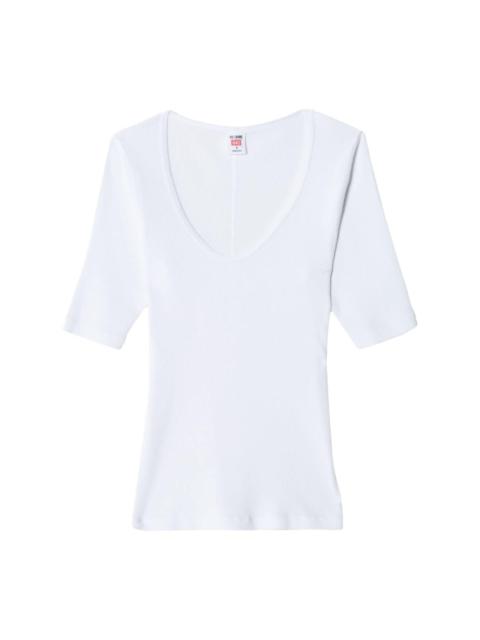 RE/DONE scoop-neck cotton T-shirt