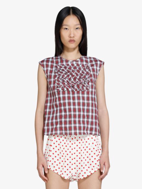 N°21 SLEEVELESS CHECKED TOP