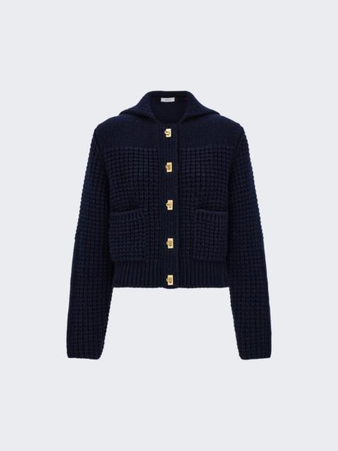 FERRAGAMO Cardigan With Gancini Buttons Navy