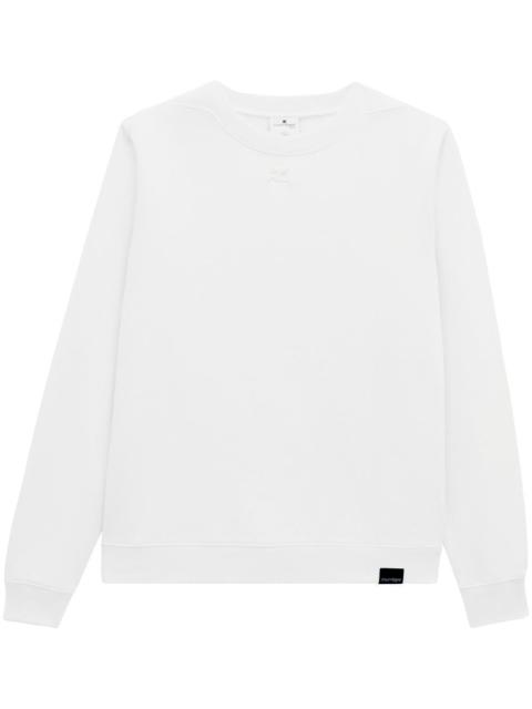 courrèges embroidered-logo cotton sweatshirt