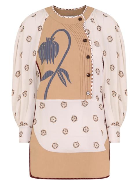 Chloé FLOWER PATCHWORK BLOUSE L/S SOFT WHITE