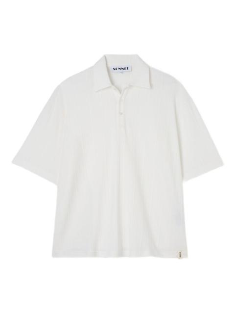 SUNNEI ribbed-knit polo shirt