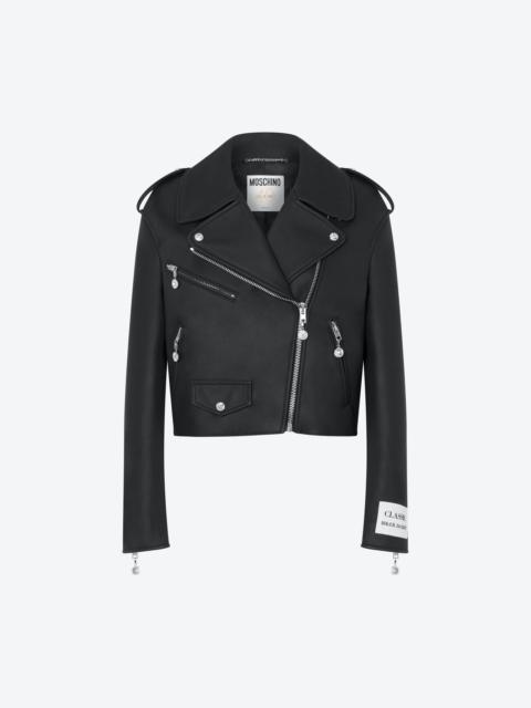 Moschino JEWELS NAPPA LEATHER BIKER