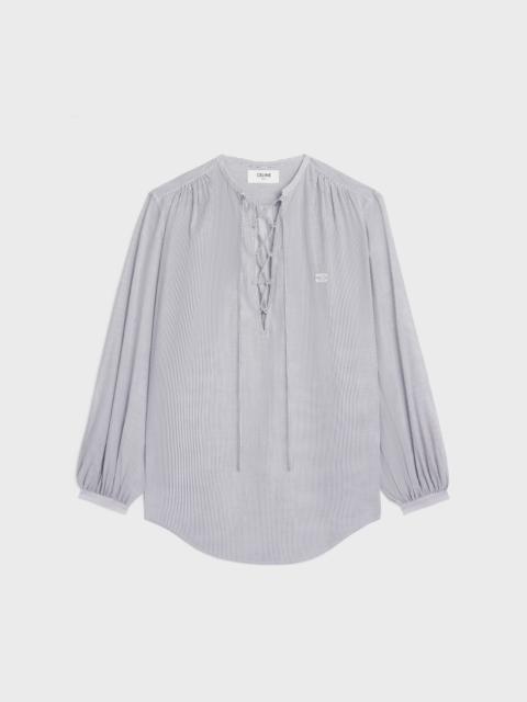CELINE romy blouse in striped cotton voile