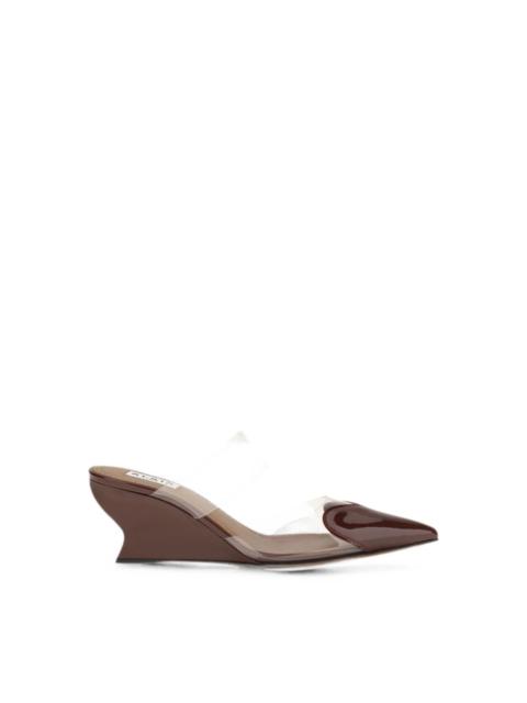 Alaïa Le Coeur wedge mules
