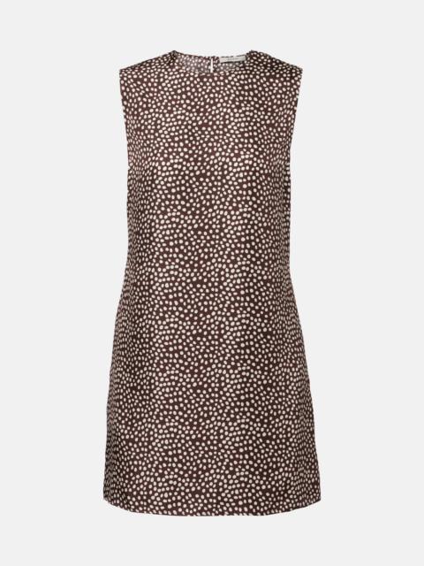 ASCENO Sintra polka-dot silk twill minidress