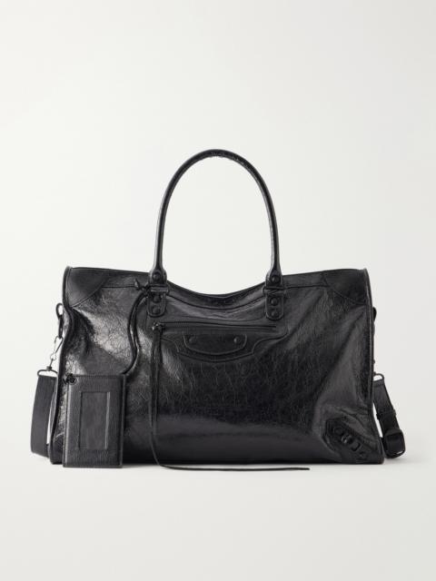 BALENCIAGA Le City Large Textured-Leather Tote Bag