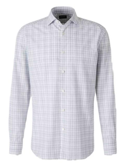 ZEGNA check-pattern button shirt