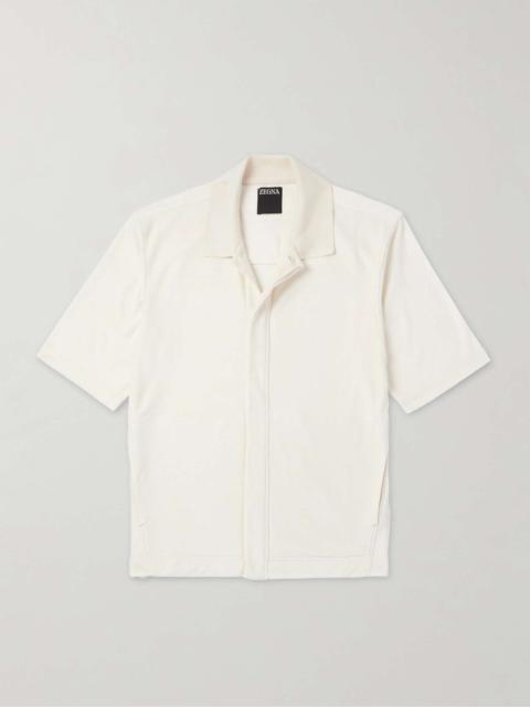 ZEGNA Cotton and Silk-Blend Terry Shirt