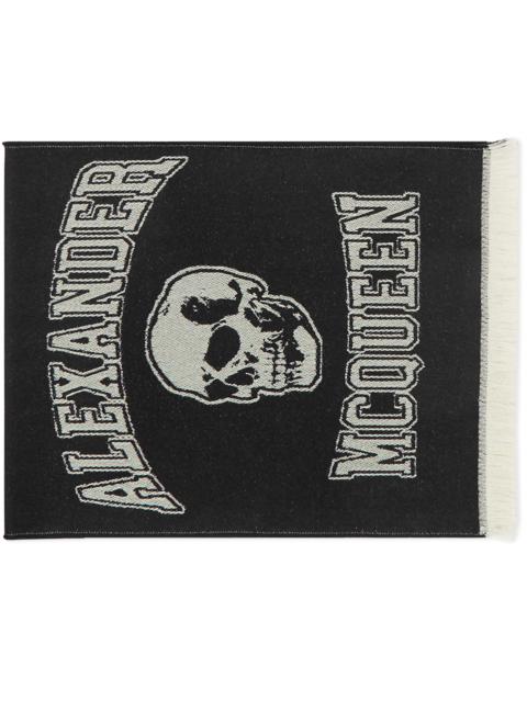 Alexander McQueen Varsity Skull Logo Scarf
