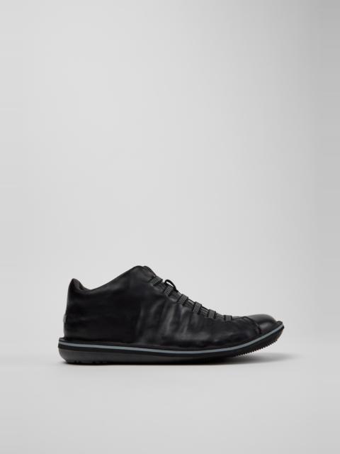 CAMPER Beetle Black Leather Ankle Boots for Men.