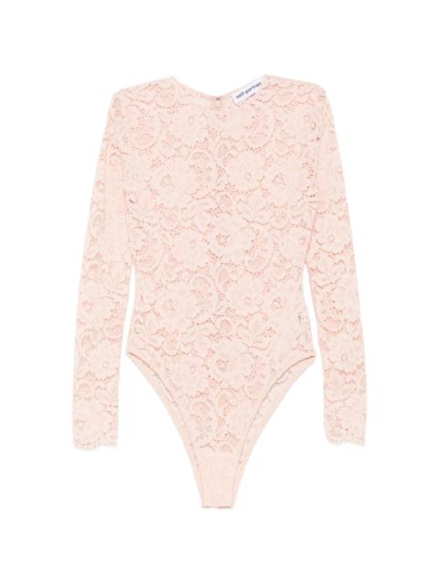 self-portrait floral-lace long-sleeve top