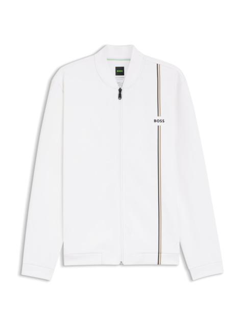 BOSS ACTIVE ZIP-UP SWEATSHIRT WITH MOISTURE MANAGEMENT
