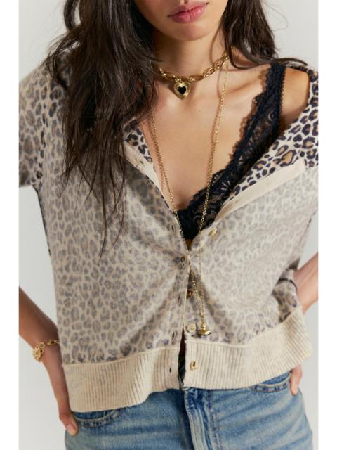 FREE PEOPLE Nocturnal Patterned Cashmere Cardi