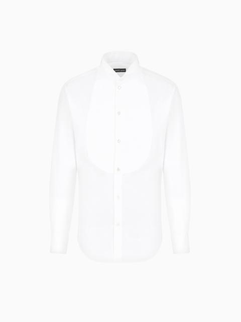GIORGIO ARMANI Icon tuxedo shirt in cotton poplin
