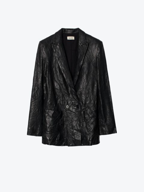 Zadig & Voltaire Visco Crinkled Leather Jacket
