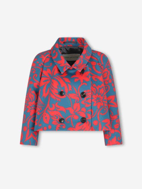 Dries Van Noten PRINTED CROPPED JACKET