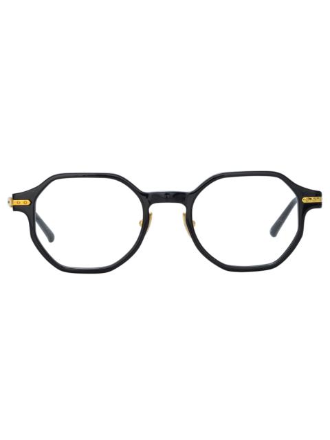 LINDA FARROW AXIS ANGULAR OPTICAL FRAME IN BLACK (ASIAN FIT)
