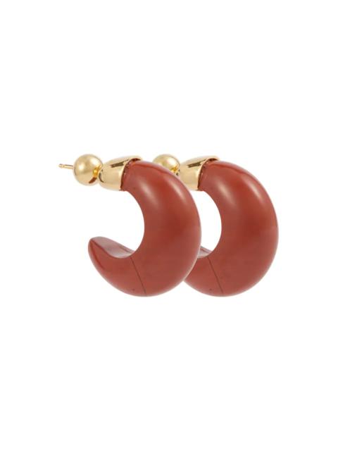 Donut 18kt gold vermeil and jasper hoop earrings