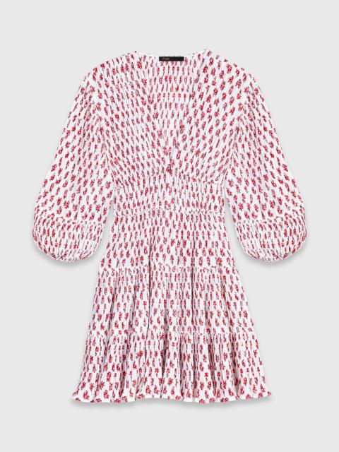 maje Patterned pleated dress