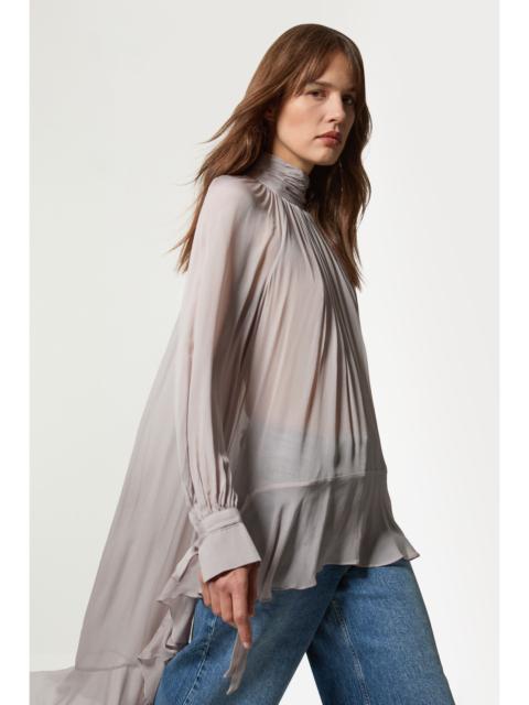 KAREN MILLEN Viscose Georgette Drama Woven Maxi Blouse