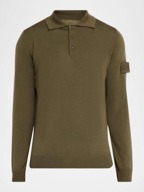Stone Island Men's Wool Polo Sweater