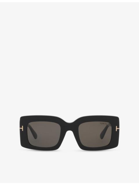 TOM FORD FT1188 Brigitta Rectangle-Frame Acetate Sunglasses
