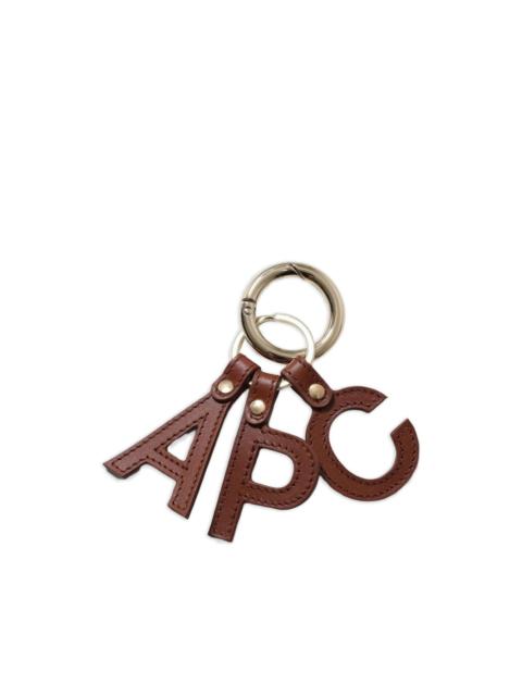 A.P.C. letter leather keyring