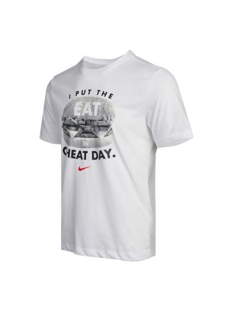 Nike Nike Tee Humor Athleisure Casual Sports Alphabet Printing Short Sleeve White DD6921-100