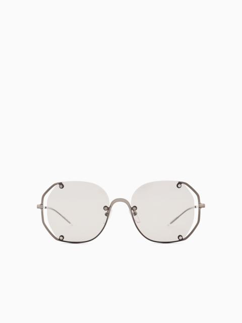 EMPORIO ARMANI WOMEN’S IRREGULAR-SHAPED SUNGLASSES