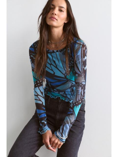 FREE PEOPLE Lilly Printed Long Sleeve Top