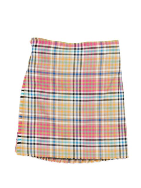 Vivienne Westwood plaid frayed skirt