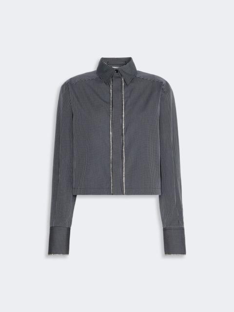 Sportmax MAGMA Cotton boxy shirt - BLACK