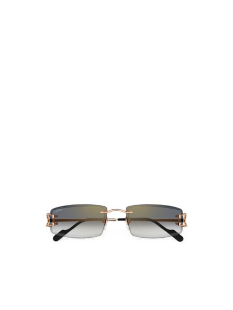 Cartier rimless rectangle-frame sunglasses