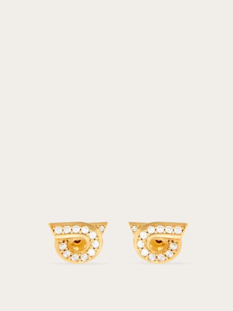 FERRAGAMO Gancini earrings with rhinestones - size 10