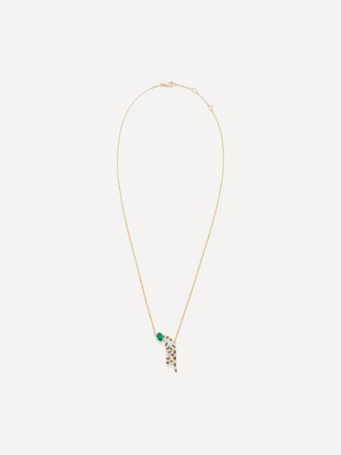 Yvonne Léon 18ct Gold Leopard Emerald Pendant Necklace