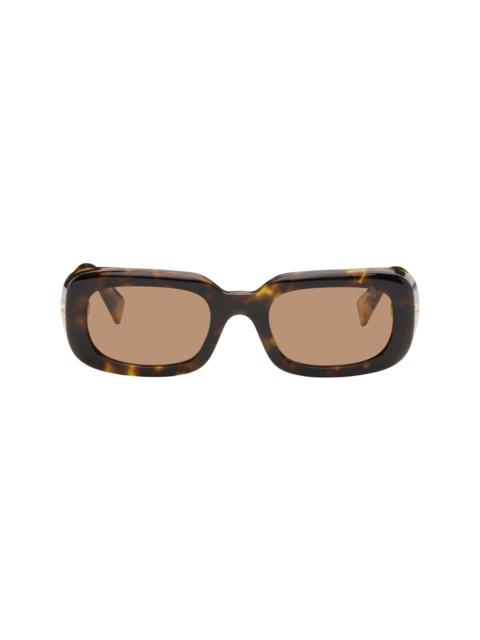 Miu Miu Brown Rectangular Sunglasses