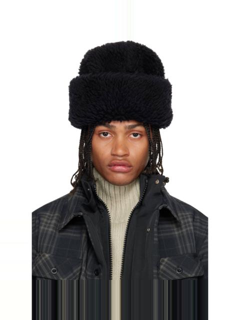 sacai Black Puffy Beanie Hat
