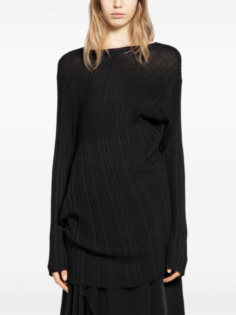 Yohji Yamamoto tuck detail blouse