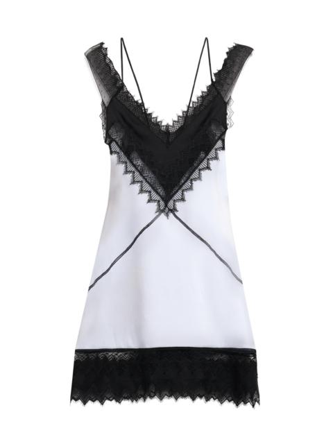 TOM FORD Women's Lace-Trim Mixed-Media Minidress - Unn Sky Black