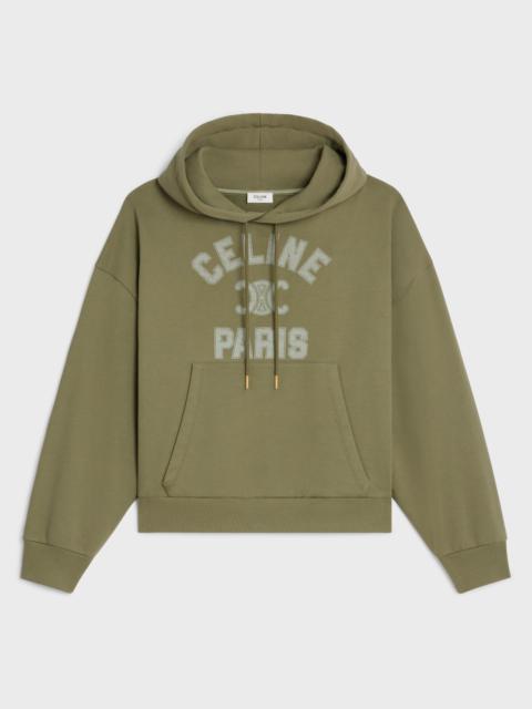CELINE celine paris loose hoodie in cotton fleece