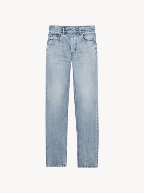 SAINT LAURENT STRAIGHT JEANS IN SOUTH BLUE DENIM