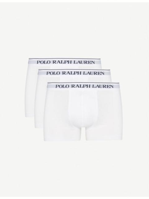 Polo Ralph Lauren Logo waistband classic-fit stretch-cotton trunks pack of three