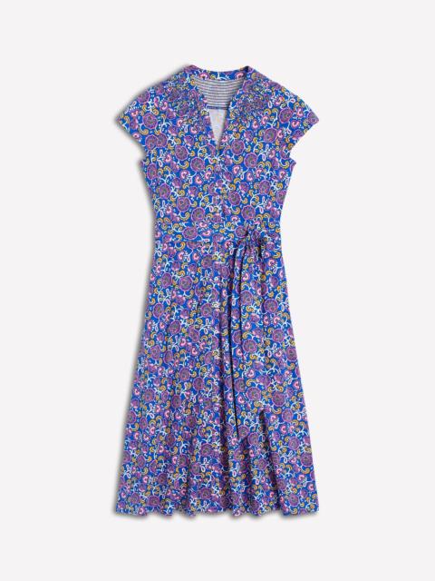 BODEN Sara Jersey Shirt Dress-Gallery Blue, Garden Vine