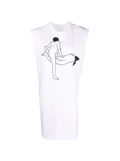 x Tomaga printed sleeveless T-shirt dress