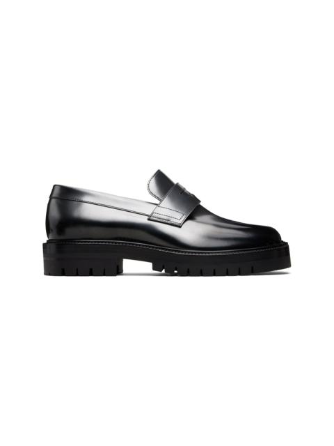Maison Margiela Black & Silver Tabi County Loafers