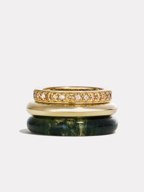 By Pariah Stack_Kalahari Ring Stack | Moss Agate