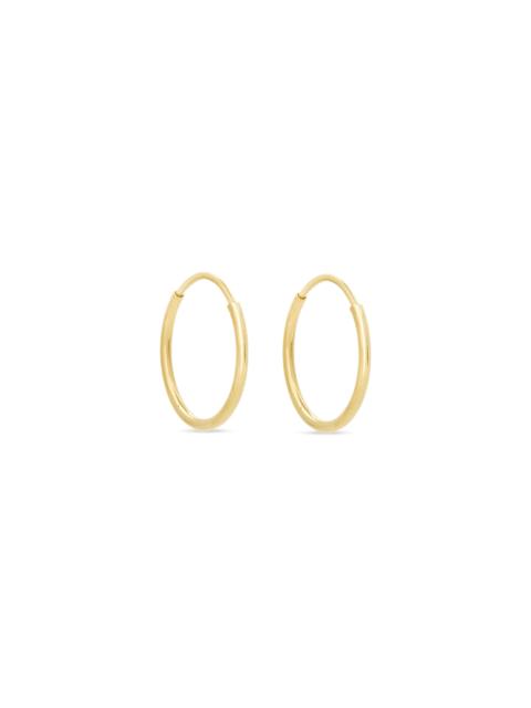 STONE AND STRAND Tiny Round Endless Hoop Earrings