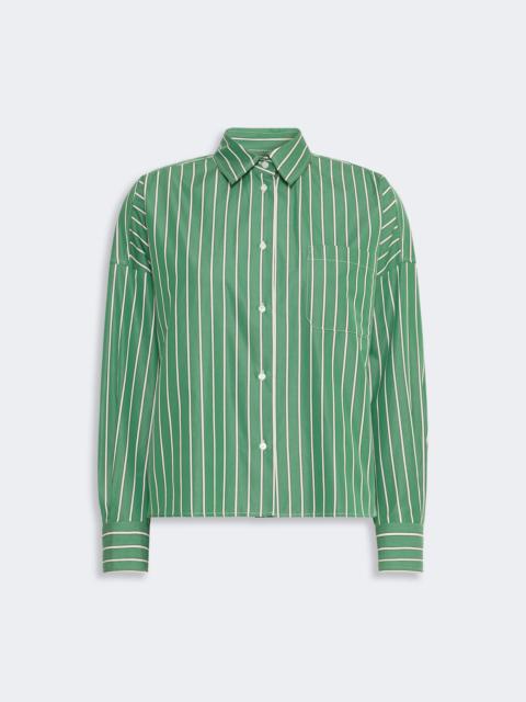 WEEKEND Max Mara ONORE Striped poplin boxy shirt - GREEN